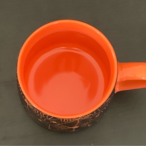 Disney Mickey Mouse Spider Web Ceramic Halloween Mug - Black & Orange - Picture 7 of 9